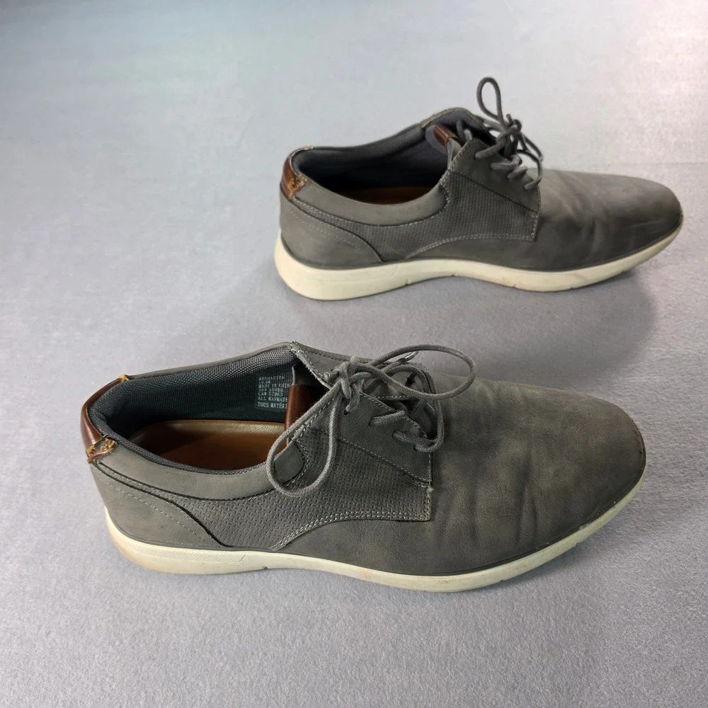 Maddox Braxton Mens Grey Hybrid Oxford Sneakers Dress Shoes Size 10.5M
